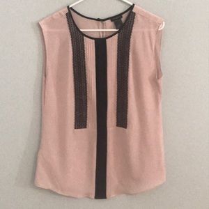 Ann Taylor light pink short sleeve blouse